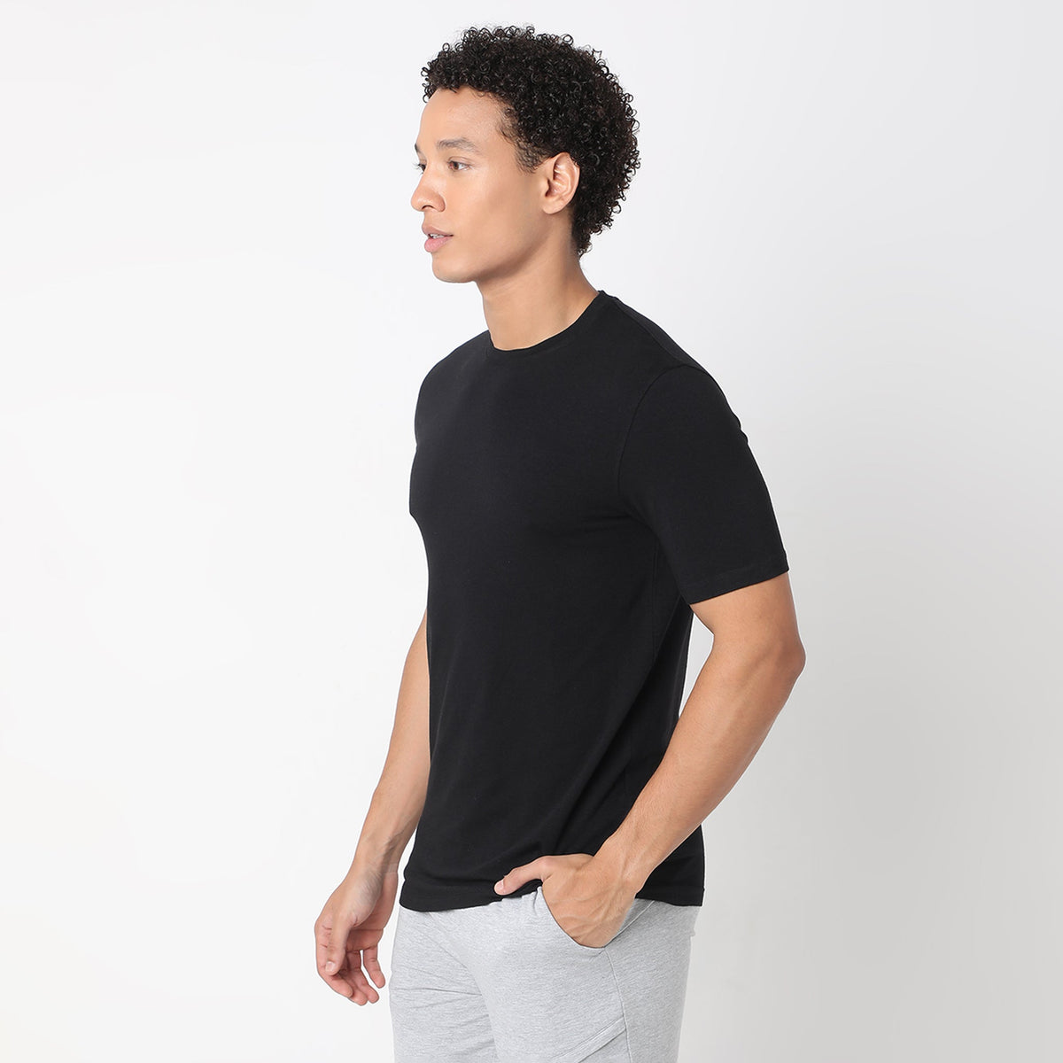 Regular Fit Solid T-Shirt