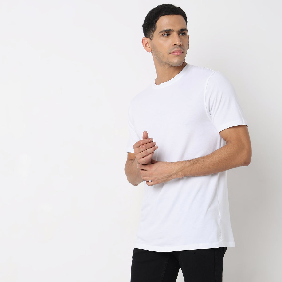 Regular Fit Solid T-Shirt