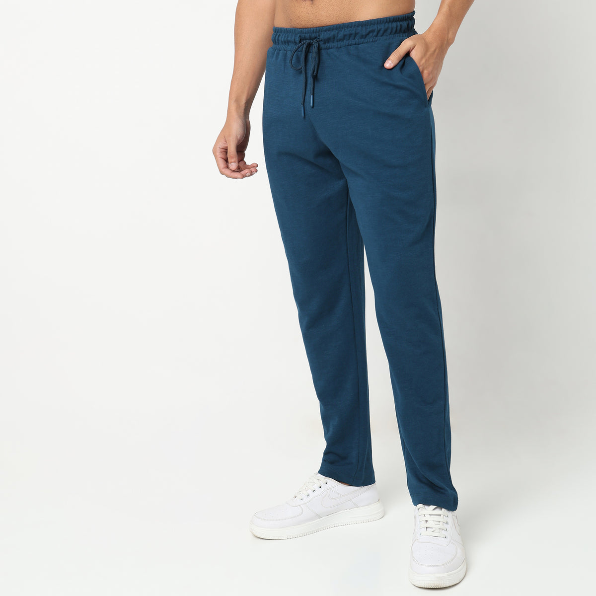 Regular Fit Solid Mid Rise Pyjamas