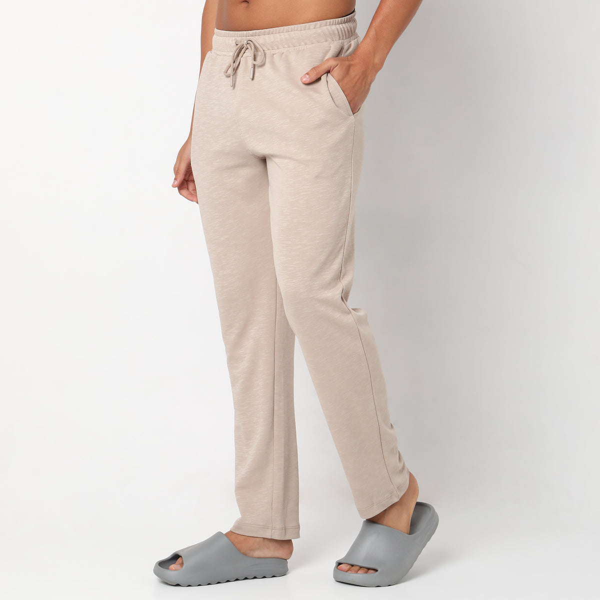 Regular Fit Solid Mid Rise Pyjamas