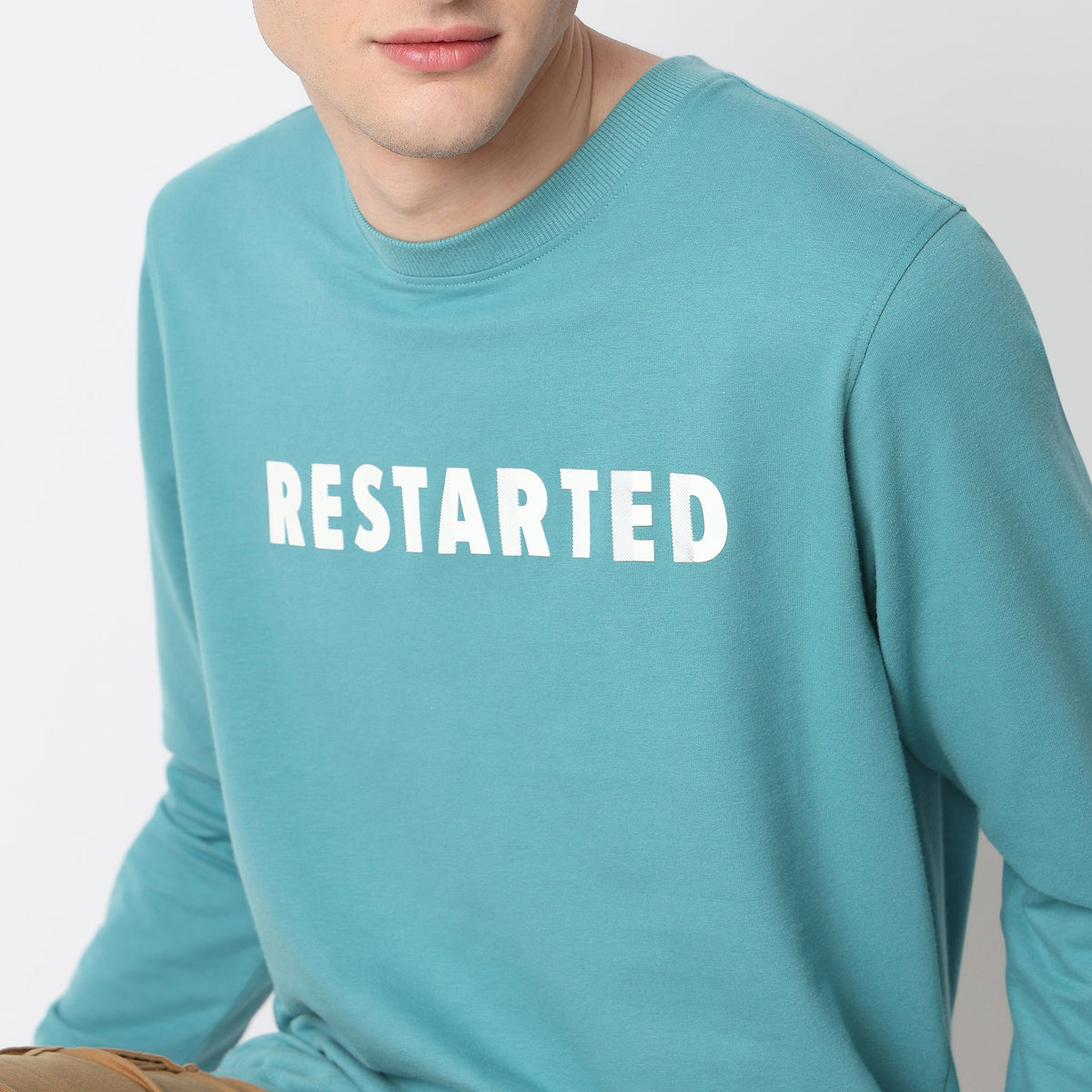 Regular Fit Solid Sweat Tees