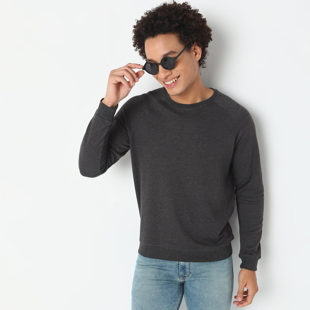 Regular Fit Structured Sweat Tees