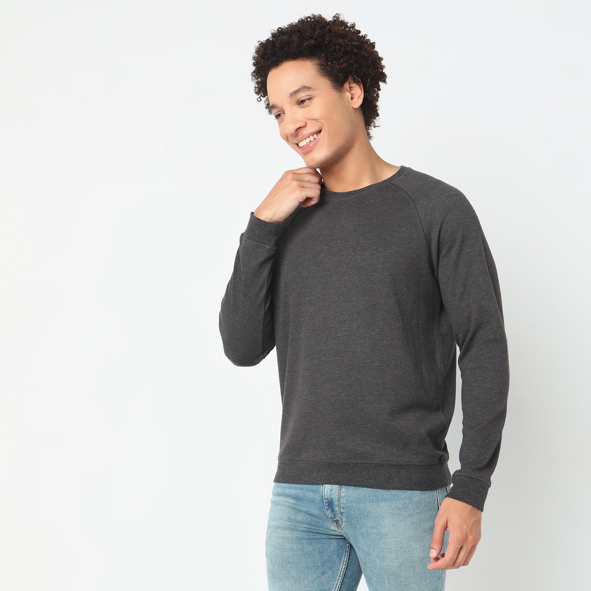 Regular Fit Structured Sweat Tees