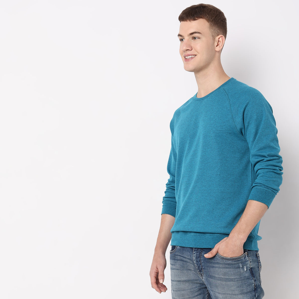 Regular Fit Structured Sweat Tees