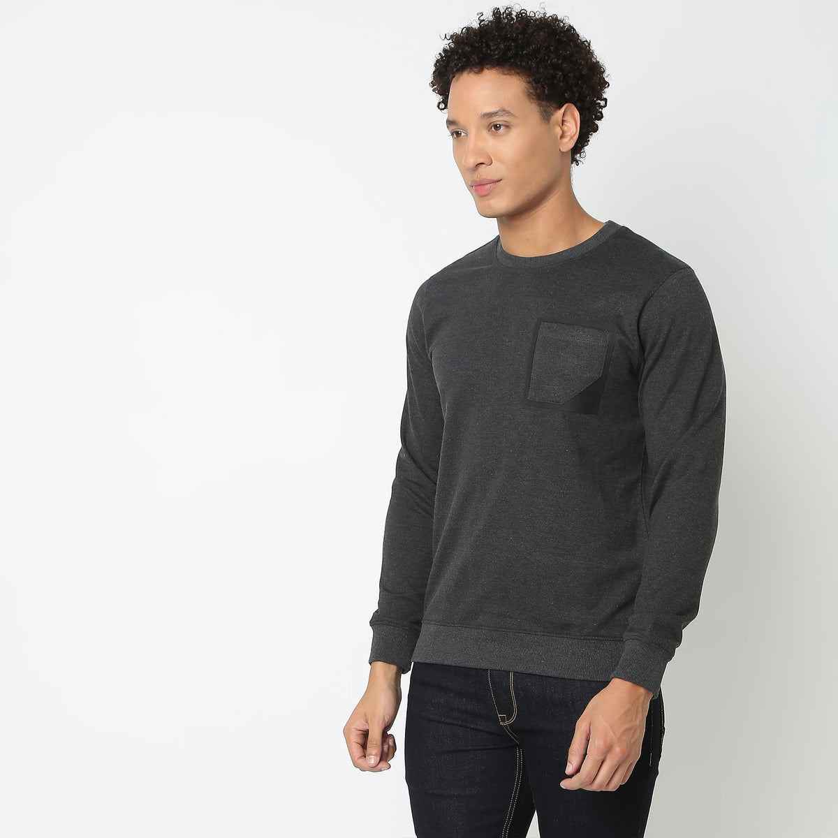 Regular Fit Solid Sweat Tees