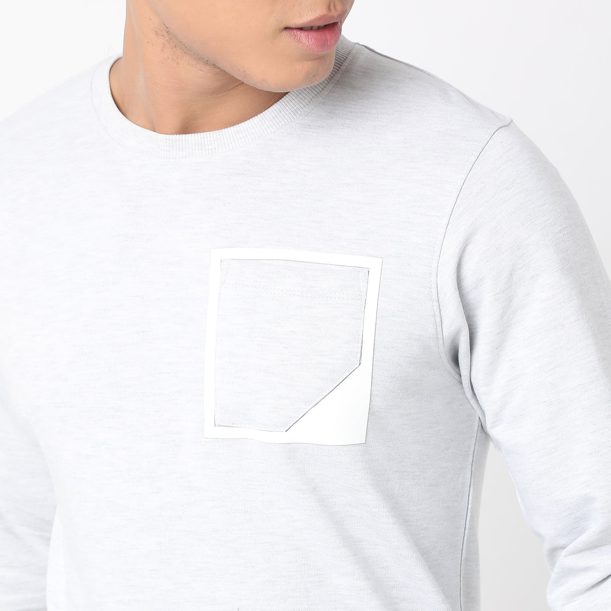 Regular Fit Solid Sweat Tees