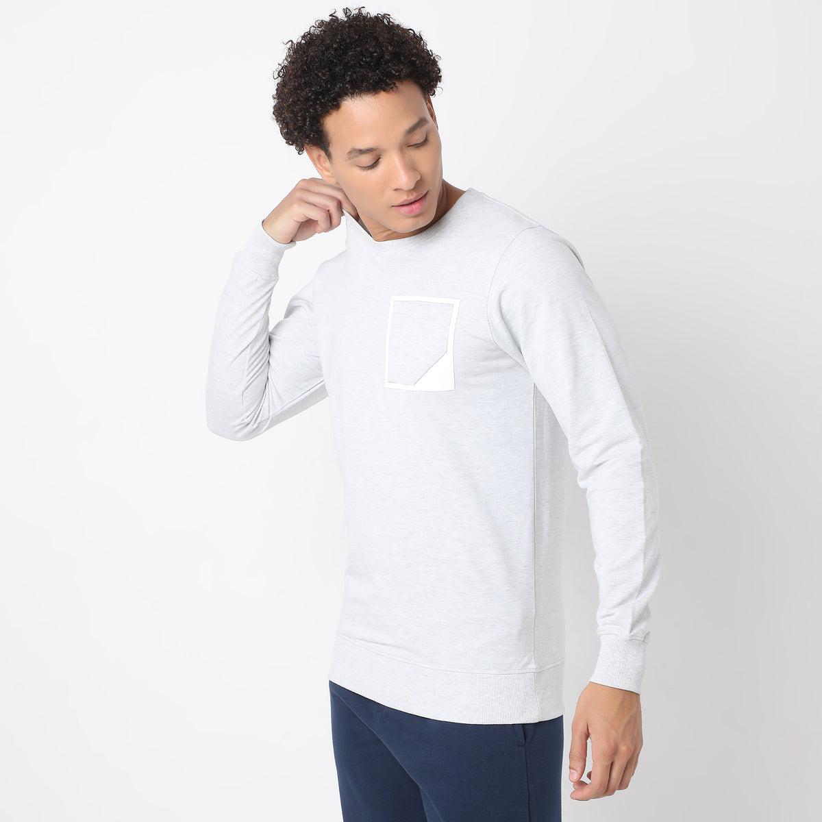 Regular Fit Solid Sweat Tees