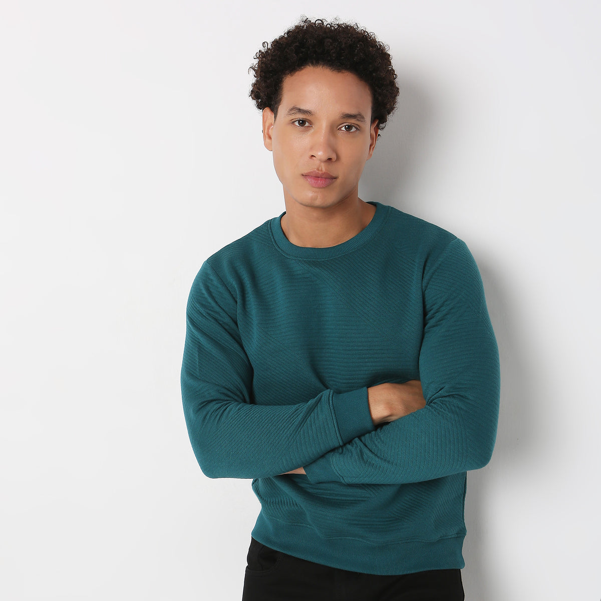 Regular Fit Quilted Sweatshirt