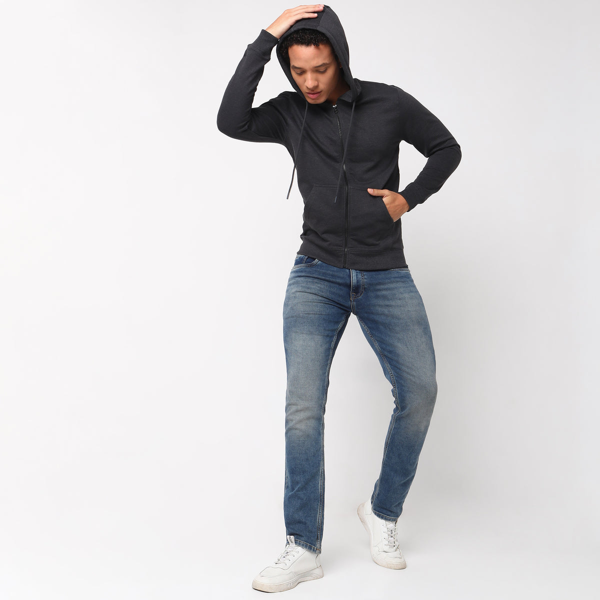 Regular Fit Solid Sweatshirt