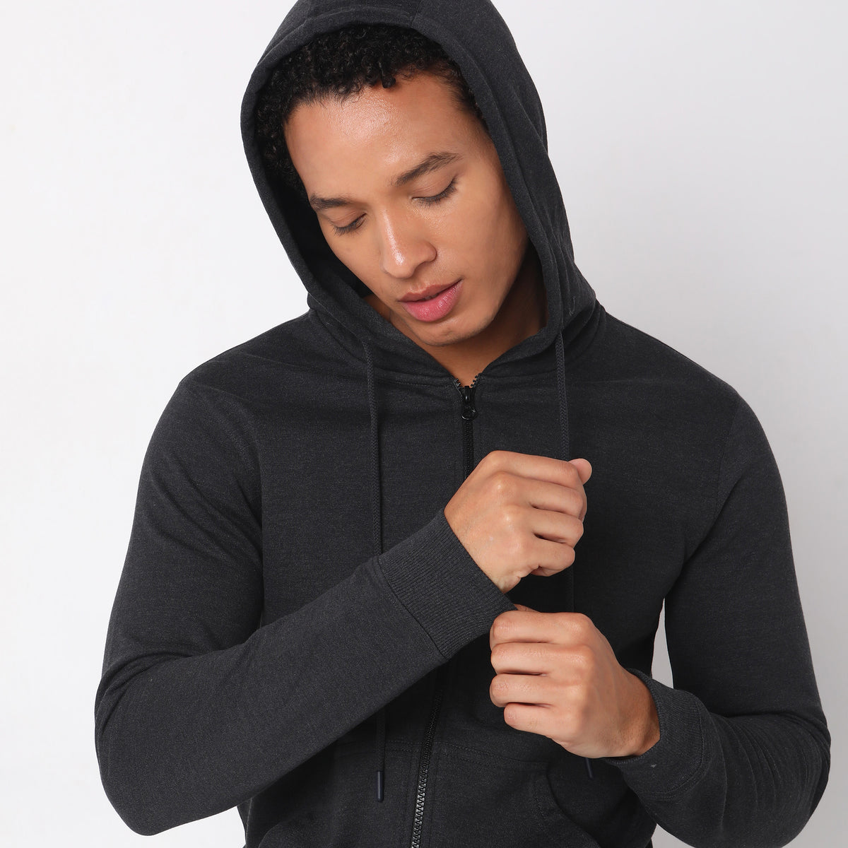 Regular Fit Solid Sweatshirt