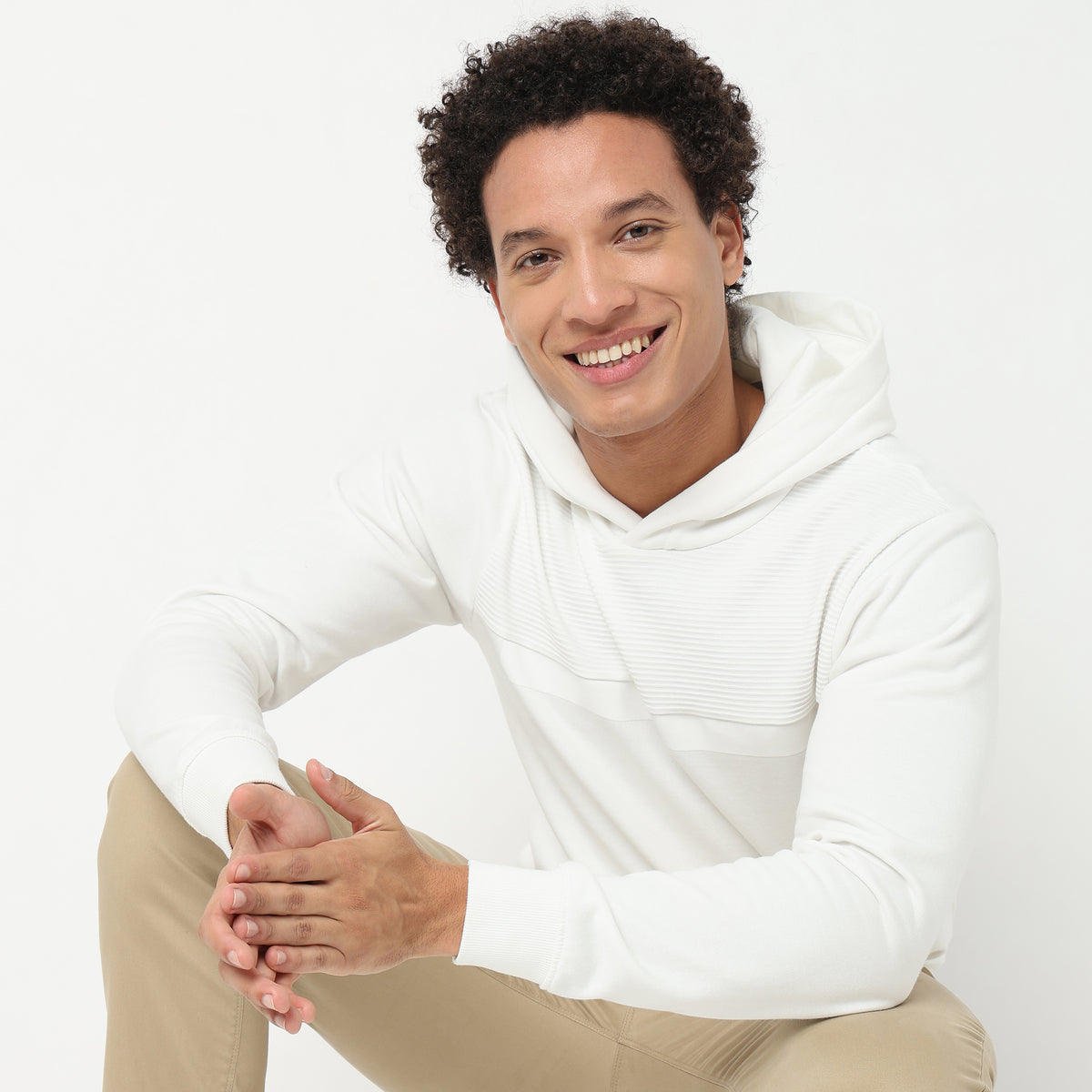 Regular Fit Solid Sweatshirt