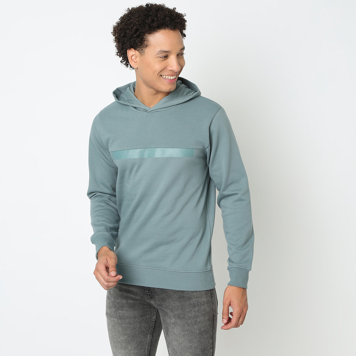 Regular Fit Solid Sweatshirt