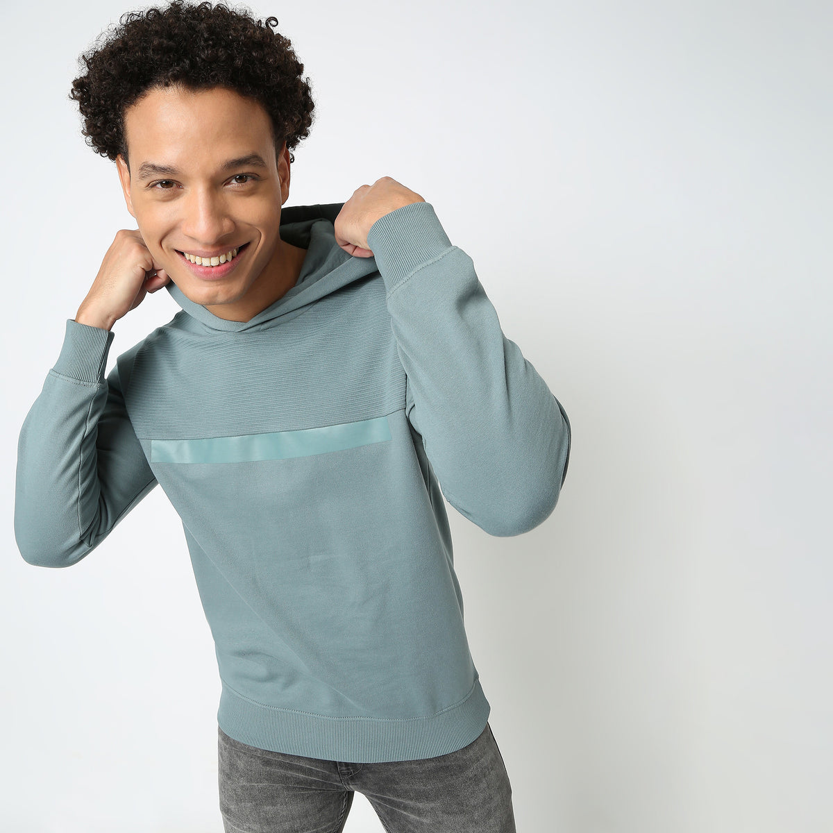 Regular Fit Solid Sweatshirt