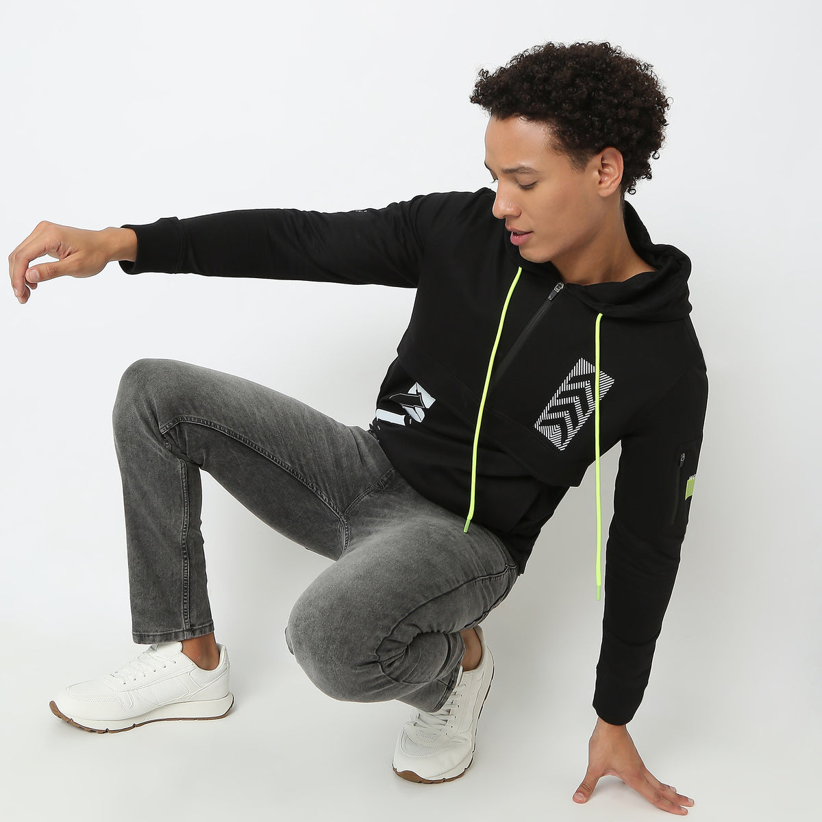 Regular Fit Solid Sweatshirt