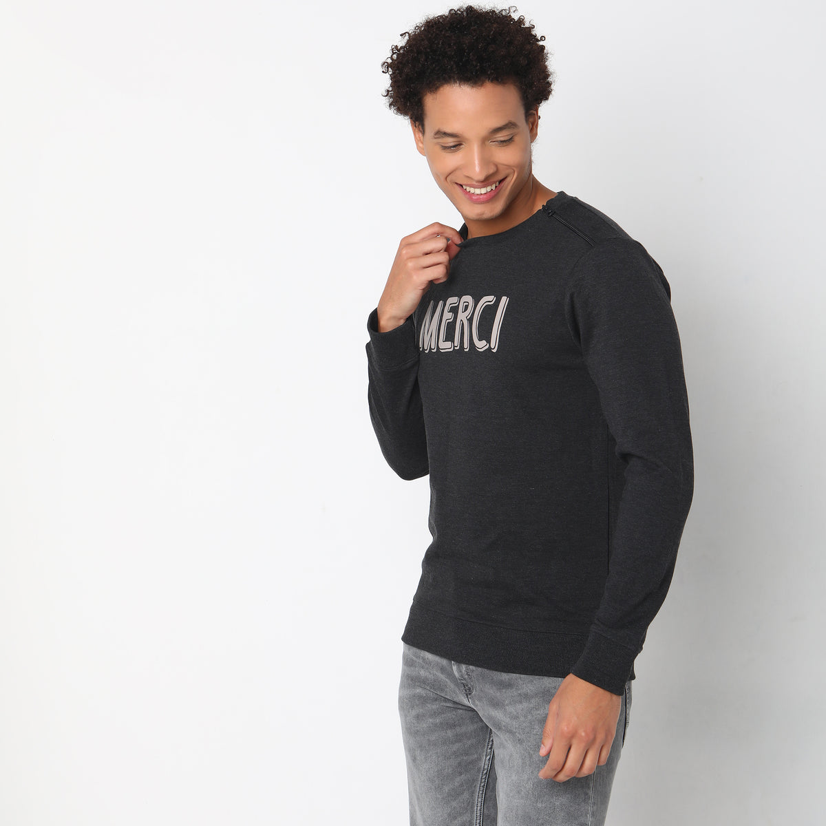 Regular Fit Graphic Sweatshirt