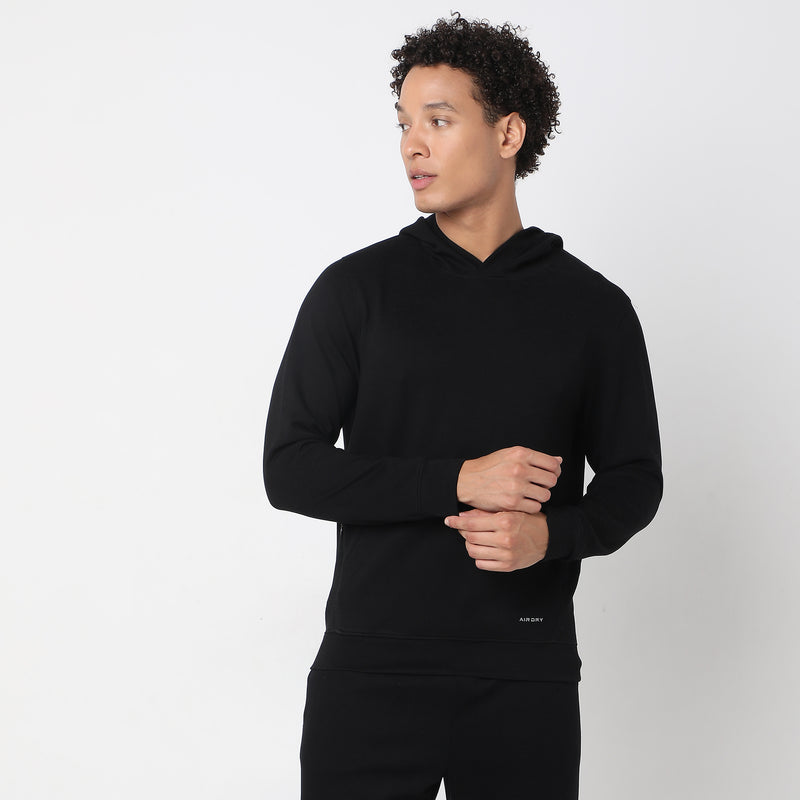 Regular Fit Solid Sweatshirt