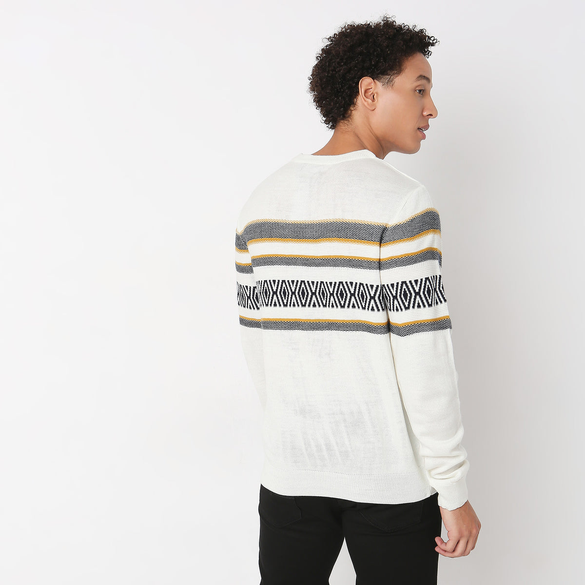 Regular Fit Abstract Sweater