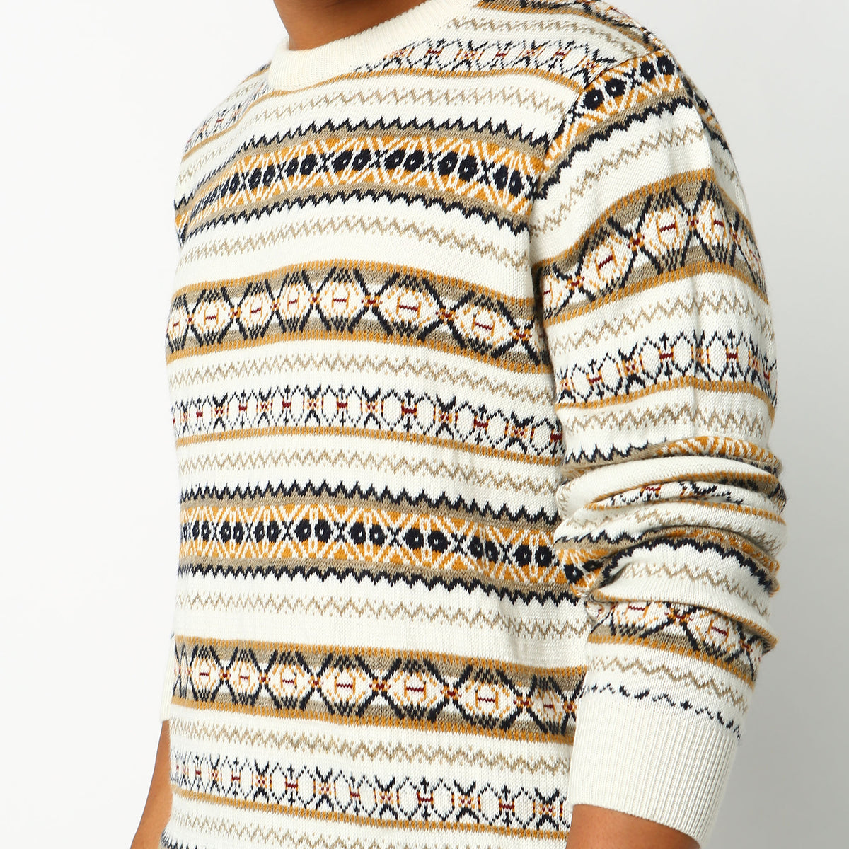 Regular Fit Abstract Sweater