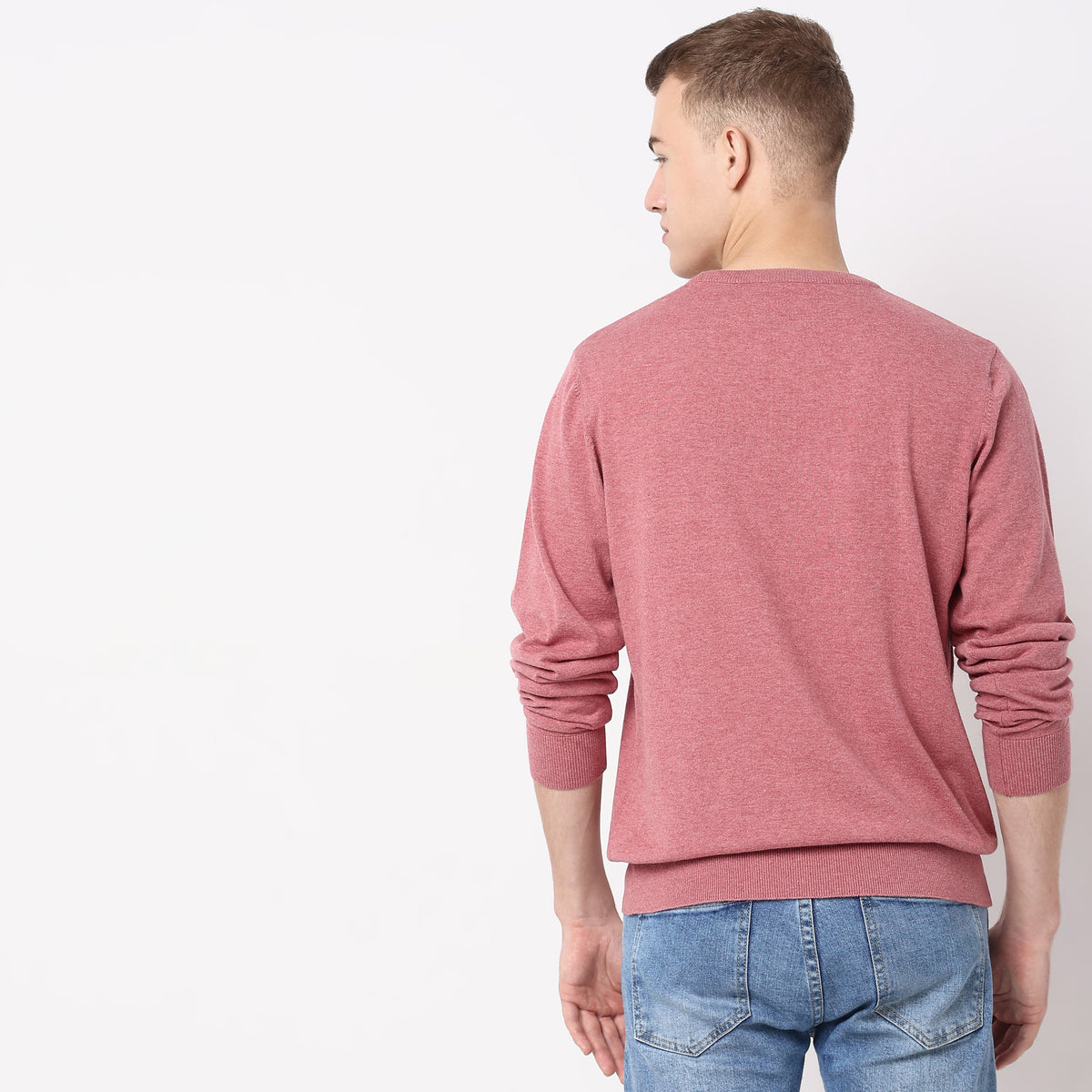 Regular Fit Solid Sweater