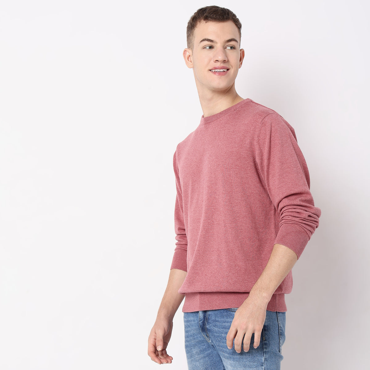 Regular Fit Solid Sweater