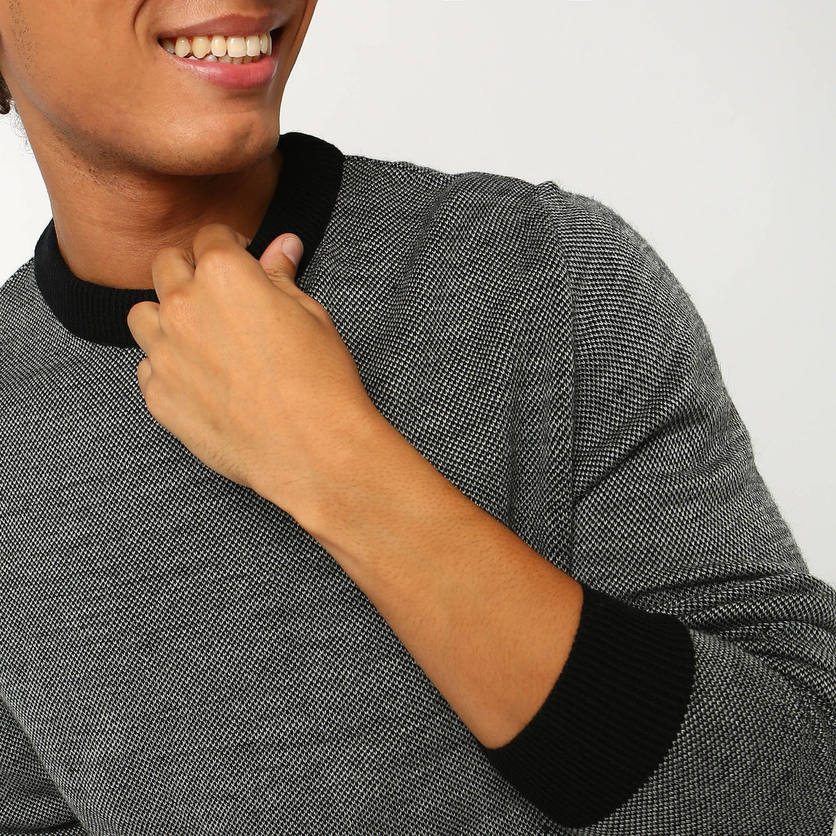 Men Wearing Regular Fit Solid Sweaters