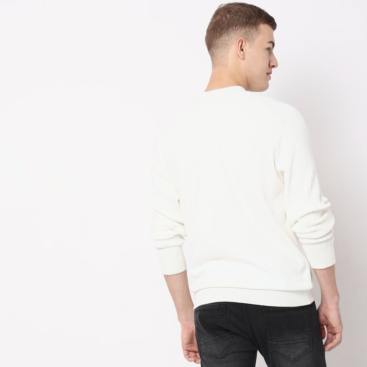 Slim Fit Solid Sweater