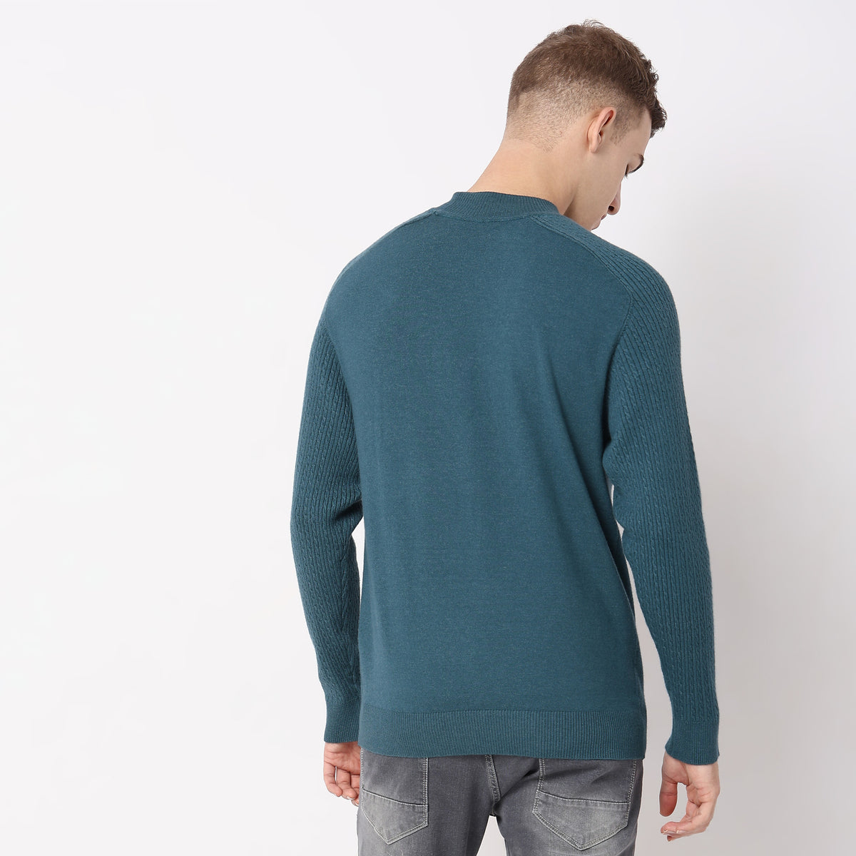 Slim Fit Solid Sweater