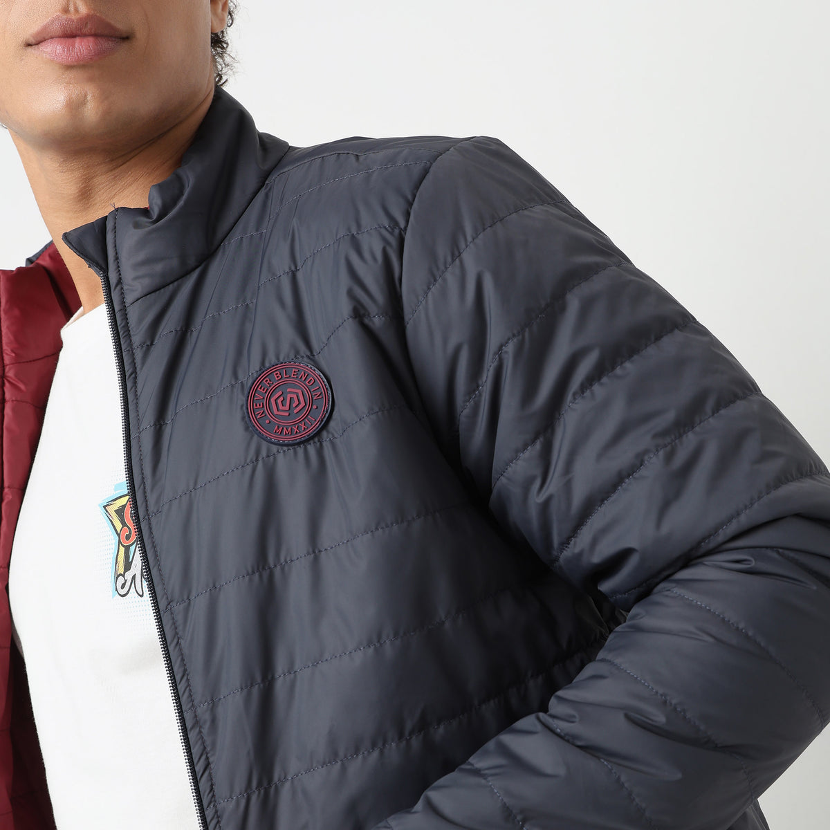 Regular Fit Solid Jacket