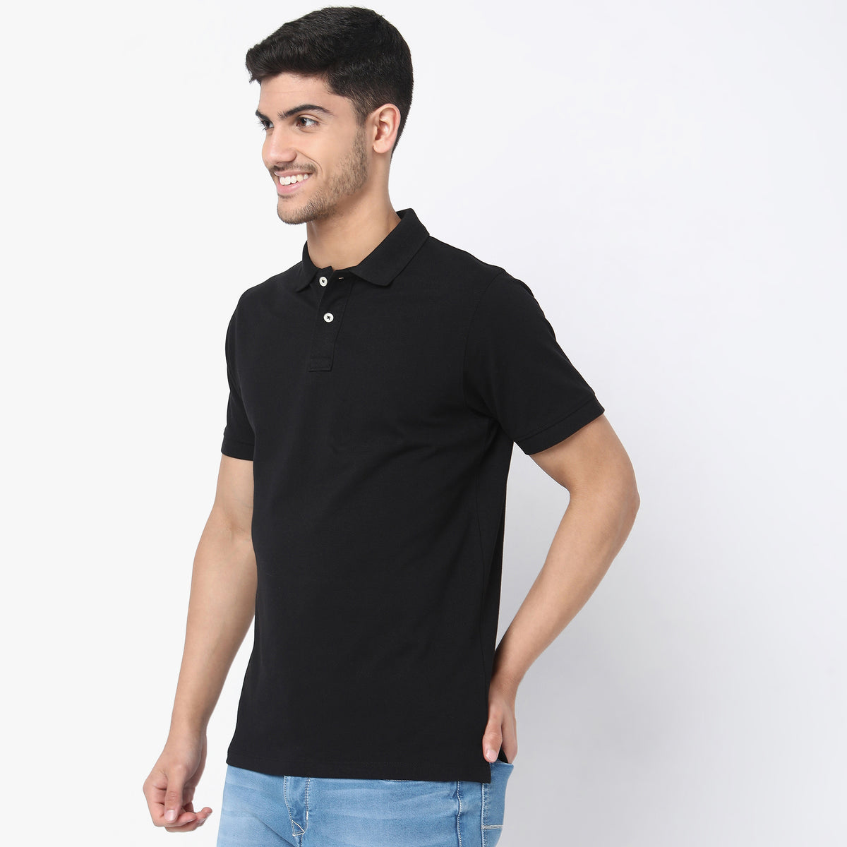 Regular Fit Solid Polo T-Shirt