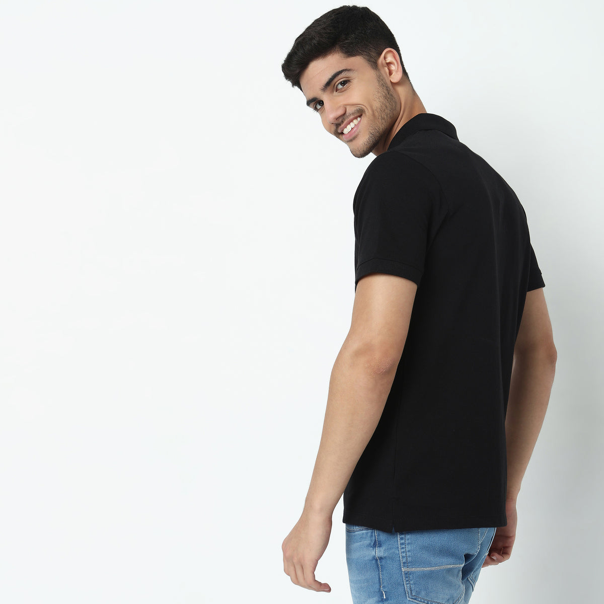 Regular Fit Solid Polo T-Shirt