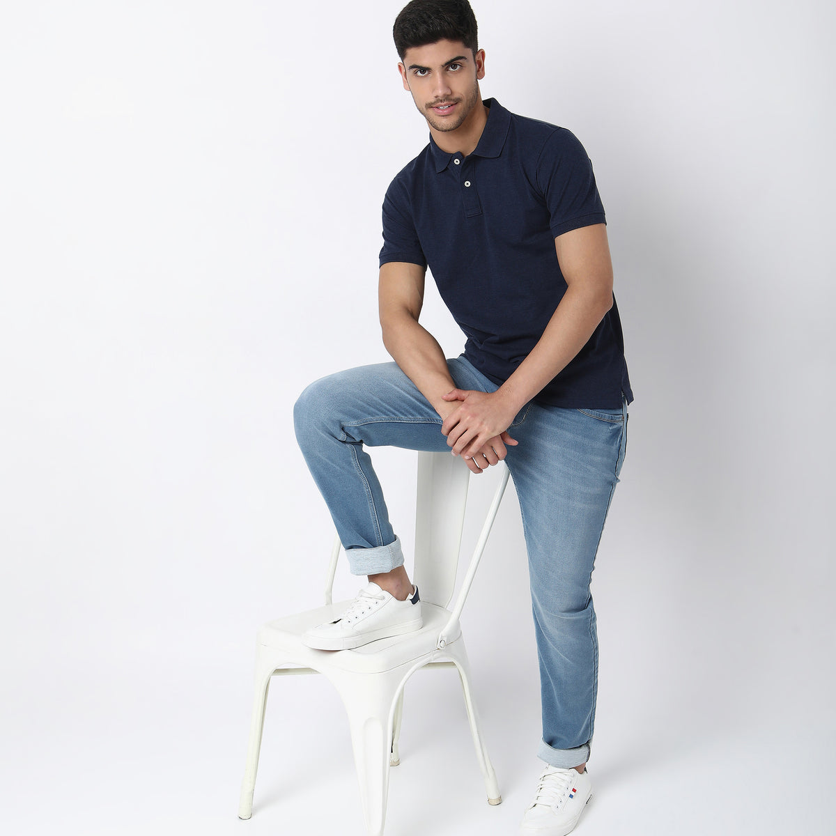 Regular Fit Solid Polo T-Shirt