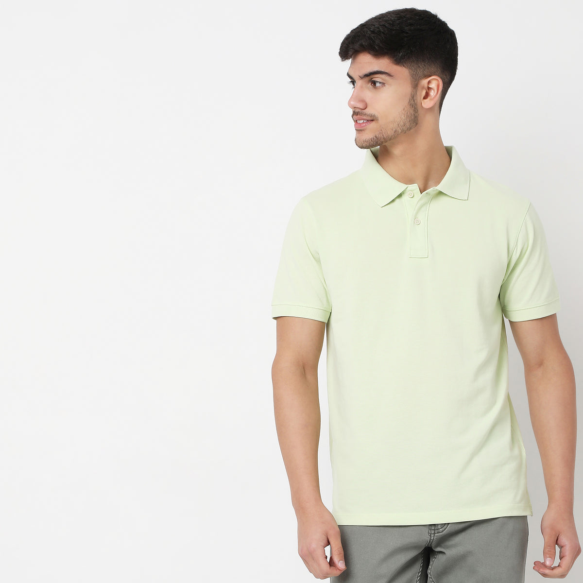 Regular Fit Solid Polo T-Shirt