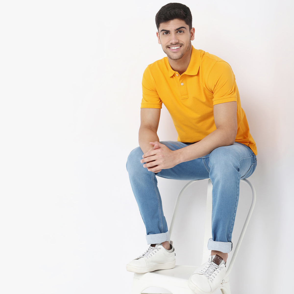 Regular Fit Solid Polo T-Shirt