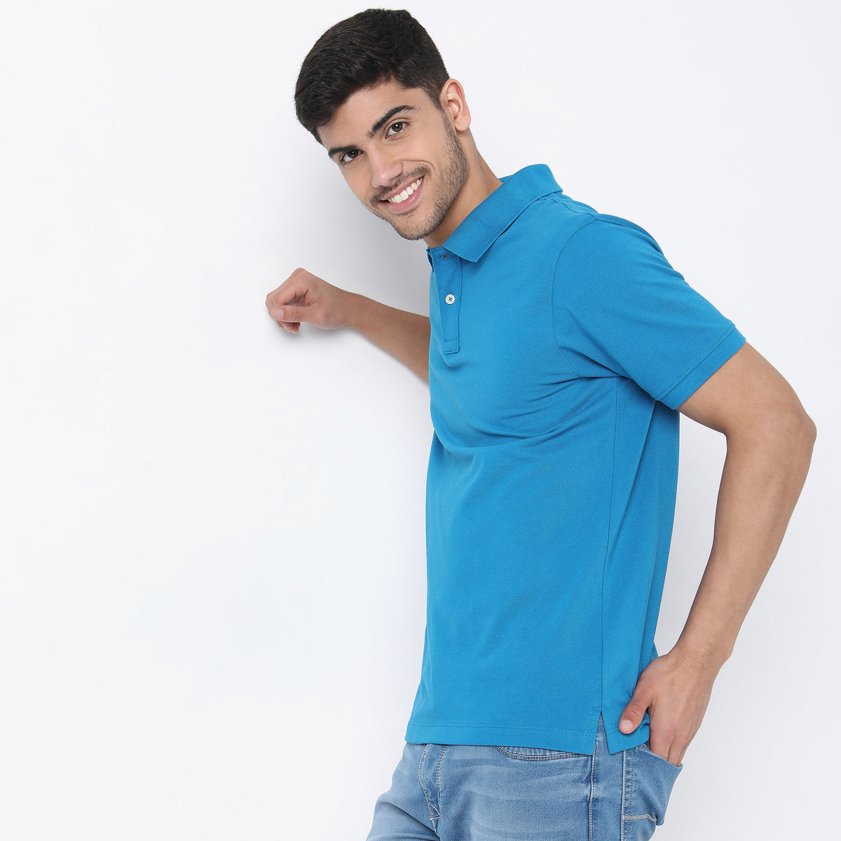 Regular Fit Solid Polo T-Shirt