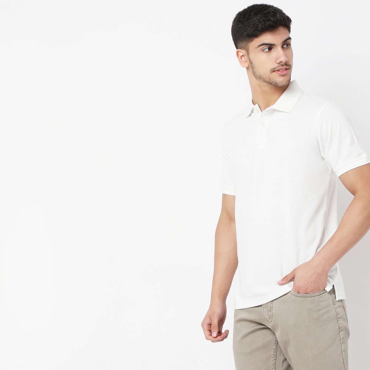 Regular Fit Solid Polo T-Shirt