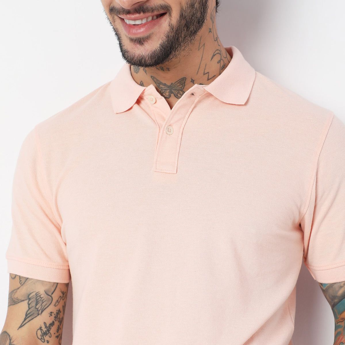 Regular Fit Solid Polo T-Shirt