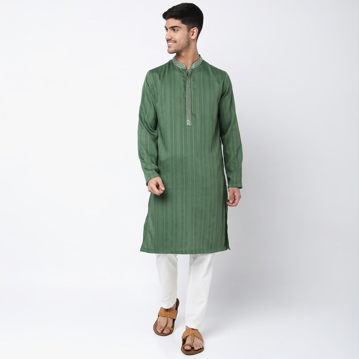 Regular Fit Striped Kurta