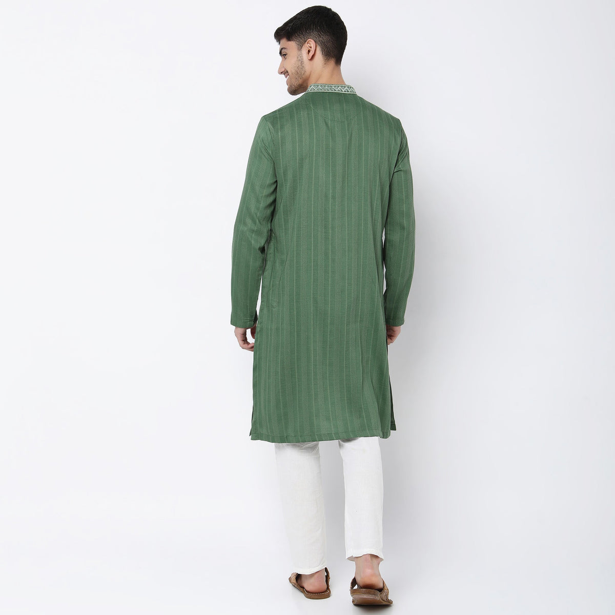 Regular Fit Striped Kurta