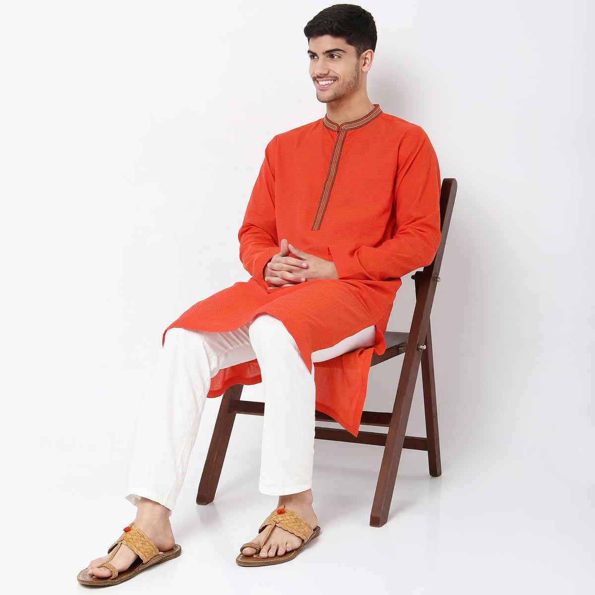 Regular Fit Solid Kurta