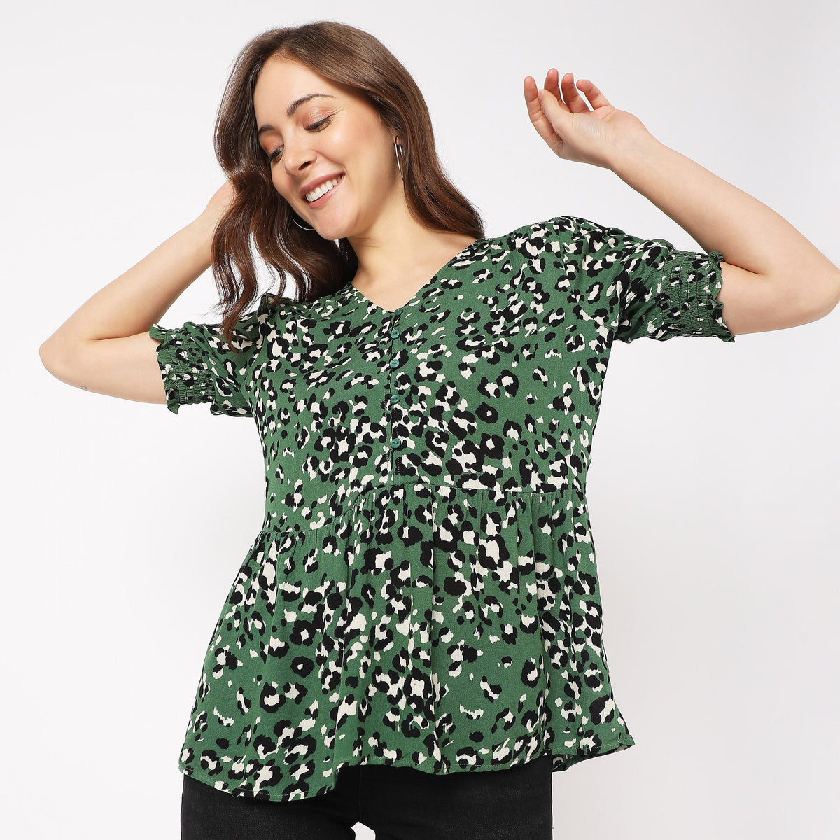 Regular Fit Printed Top