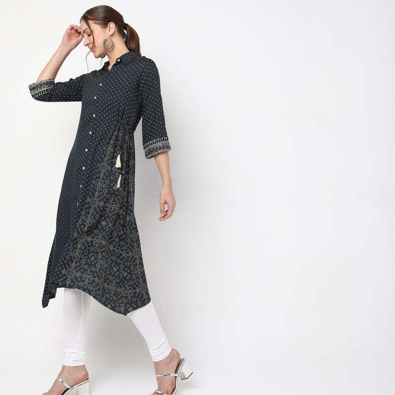 Regular Fit Printed Kurta