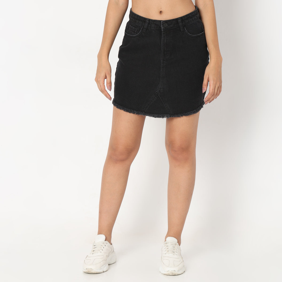 Regular Fit Solid Skirts