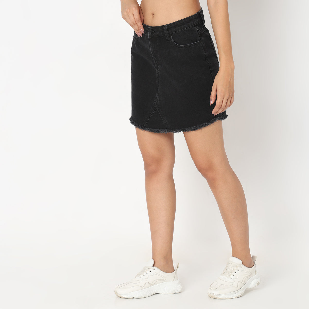 Regular Fit Solid Skirts