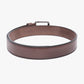 Men Wearing Genuine Leather Coffee Belts