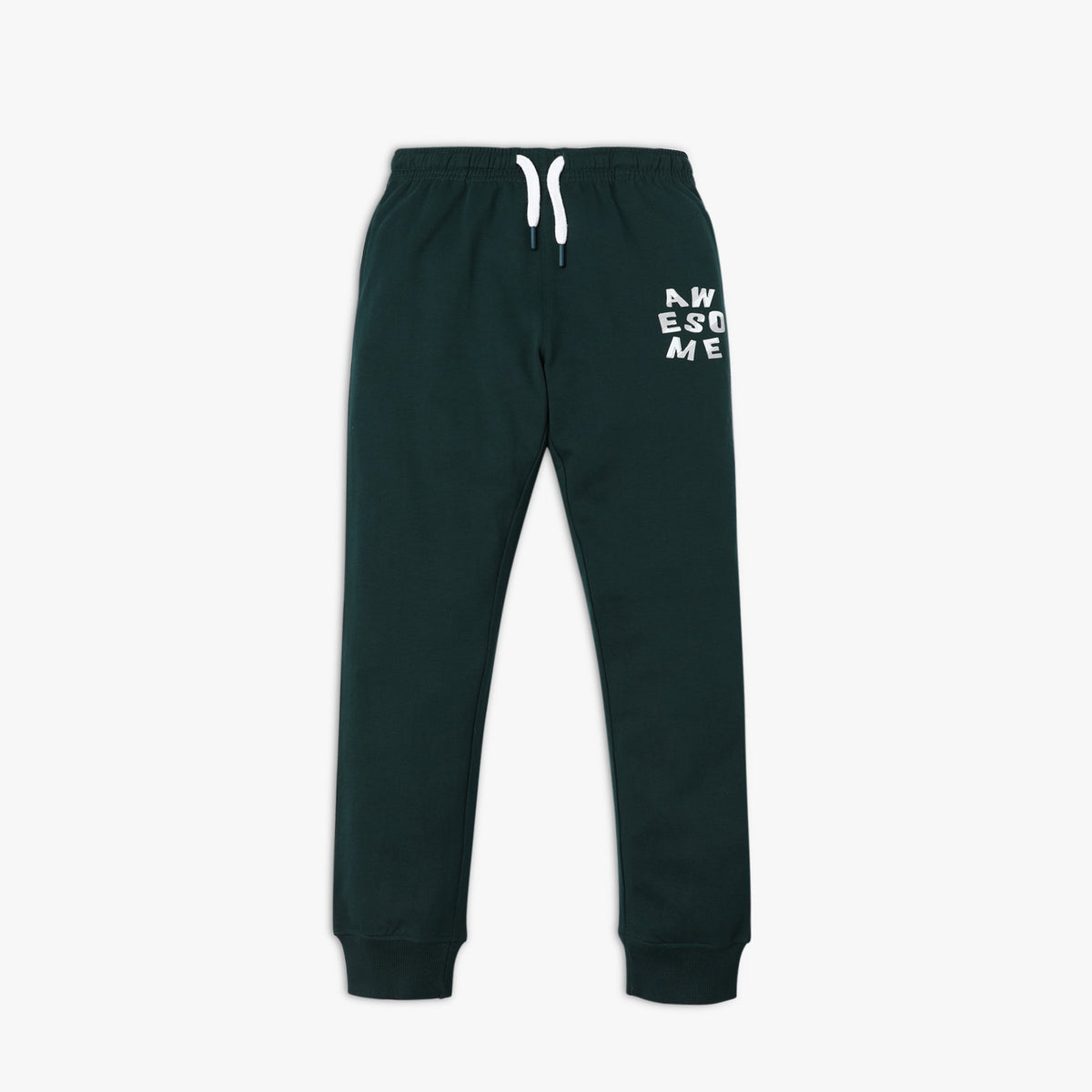 Boy's Regular Fit Solid Mid Rise Trackpants