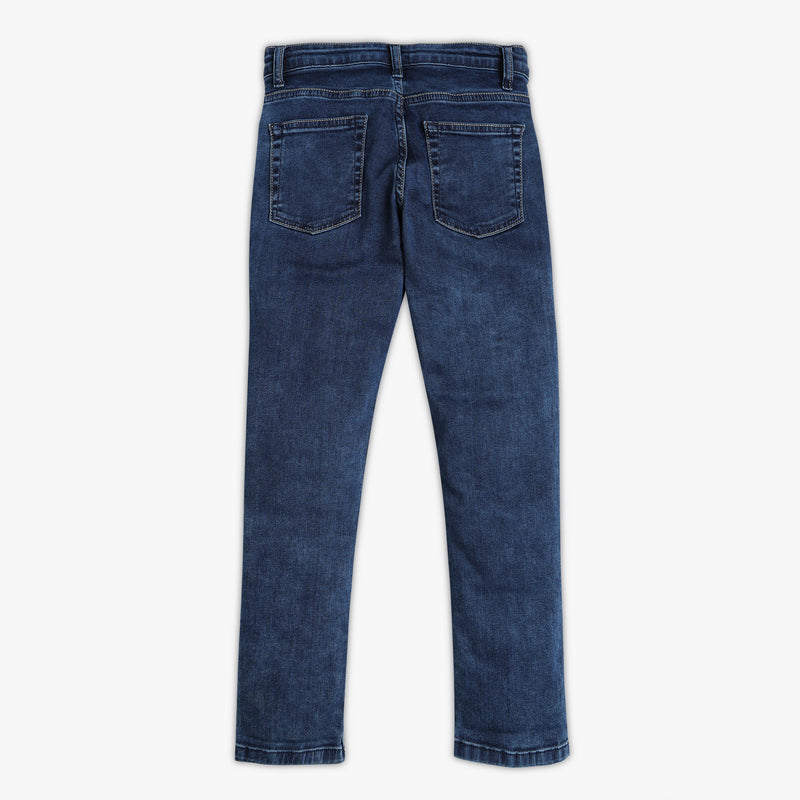 Boys Regular Fit Solid Mid Rise Jeans