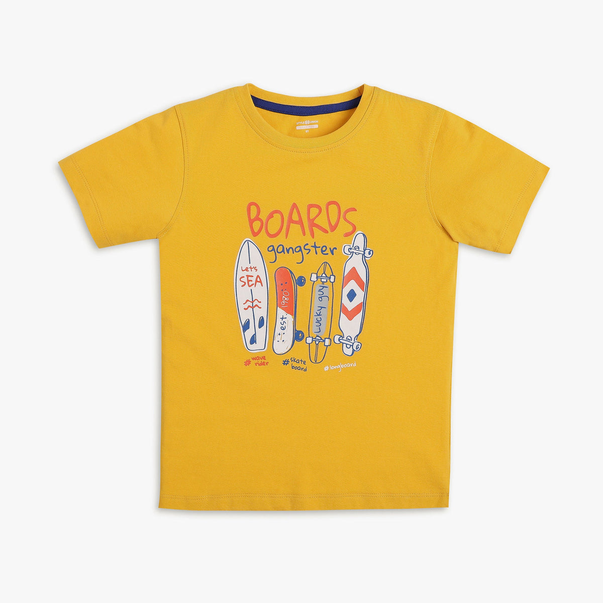 Boy Wearing Boy's Regular Fit Graphic T-Shirt