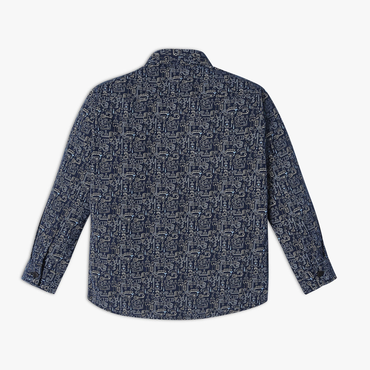 Boy Wearing Boy's Regular Fit Printed Shirt