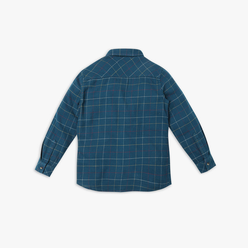 Boys Regular Fit Checkered Shirt