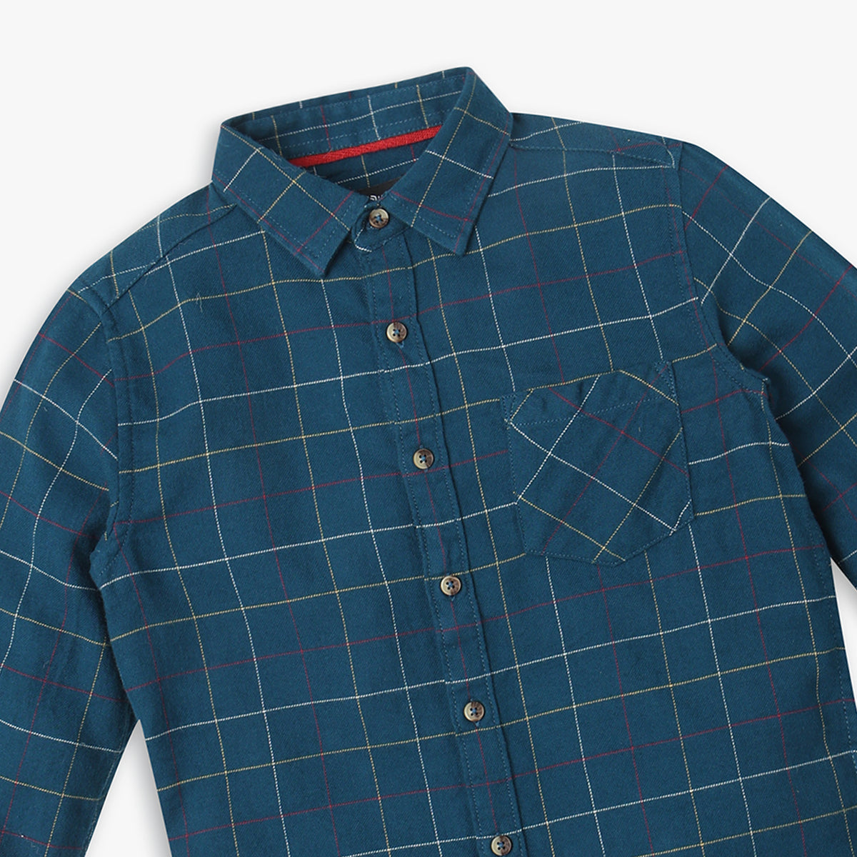 Boys Regular Fit Checkered Shirt